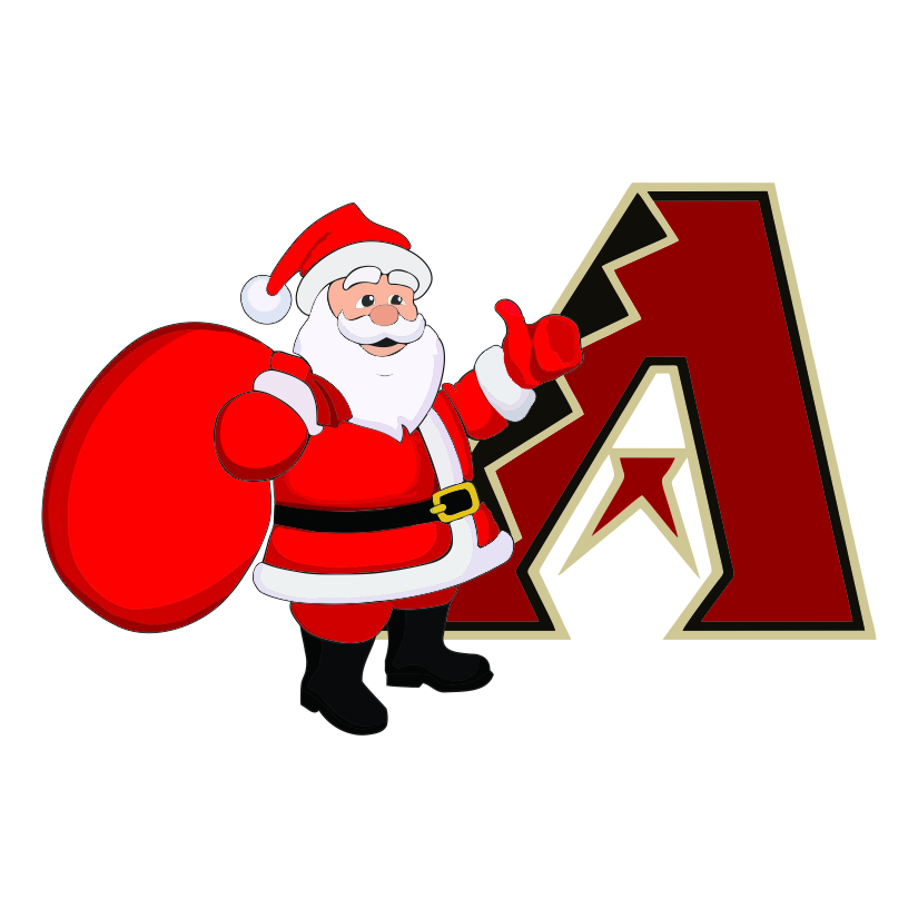 Arizona Diamondbacks Santa Claus Logo iron on paper